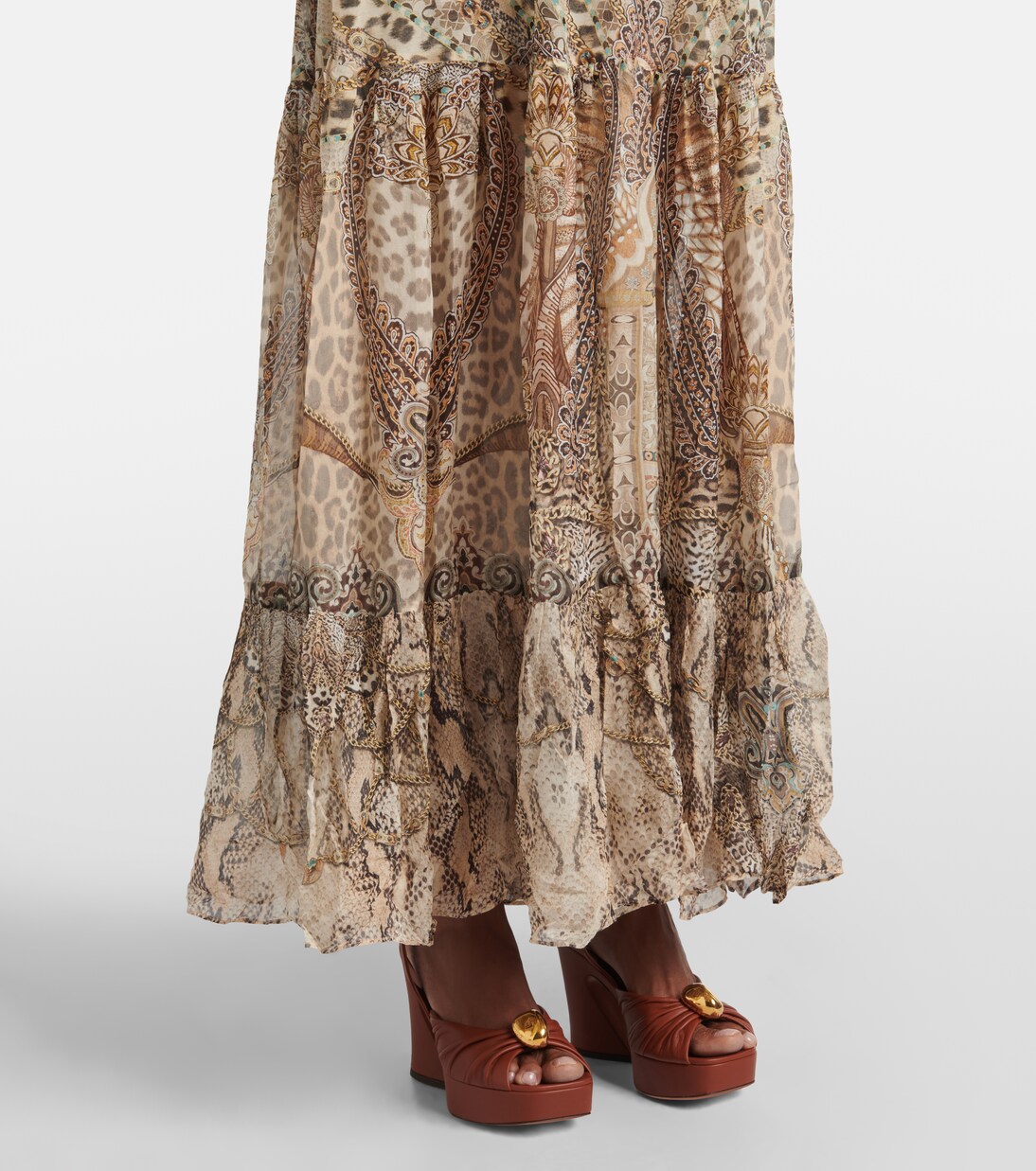 Robe longue Throne Room en soie | Camilla