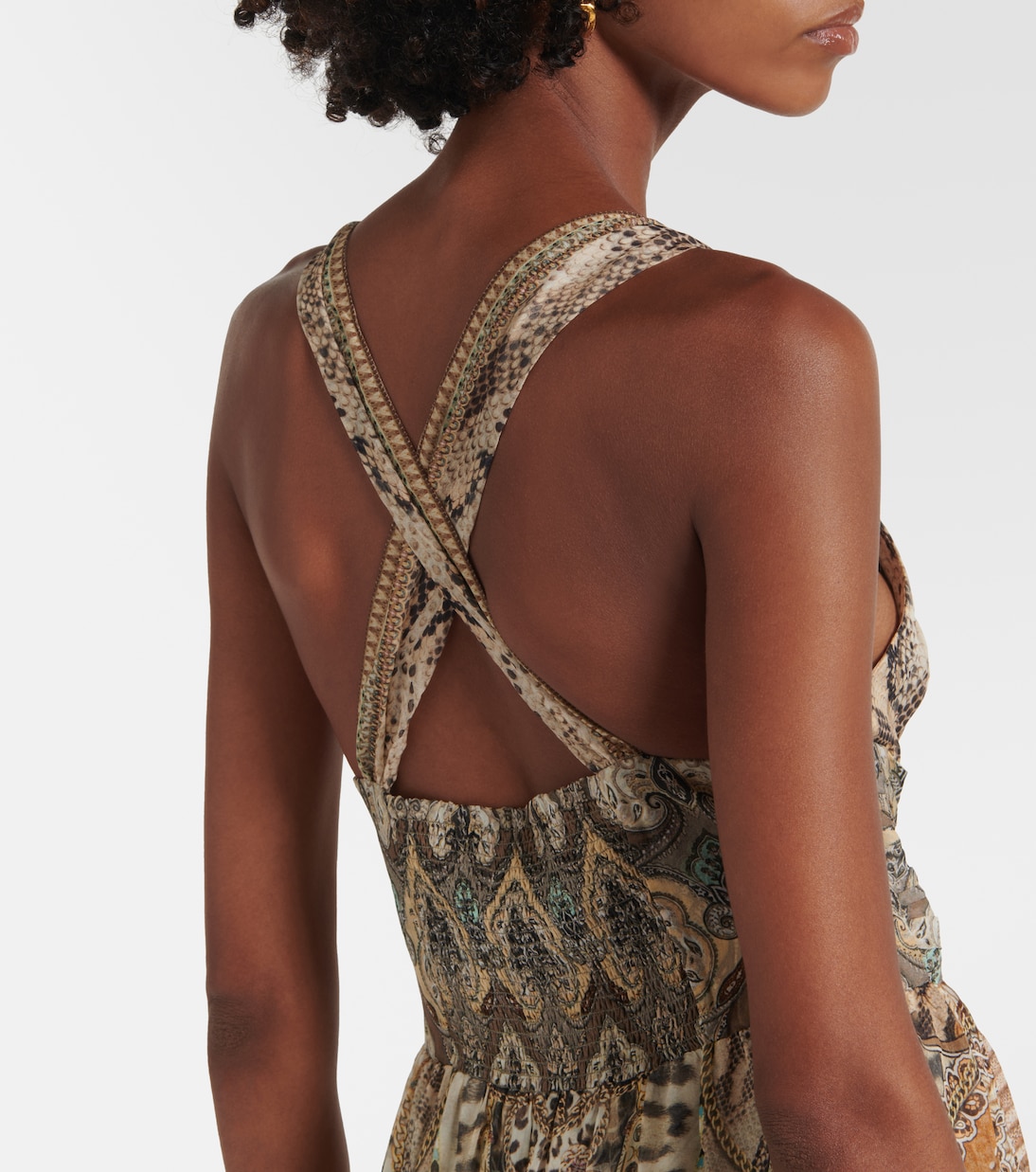 Robe longue Throne Room en soie | Camilla