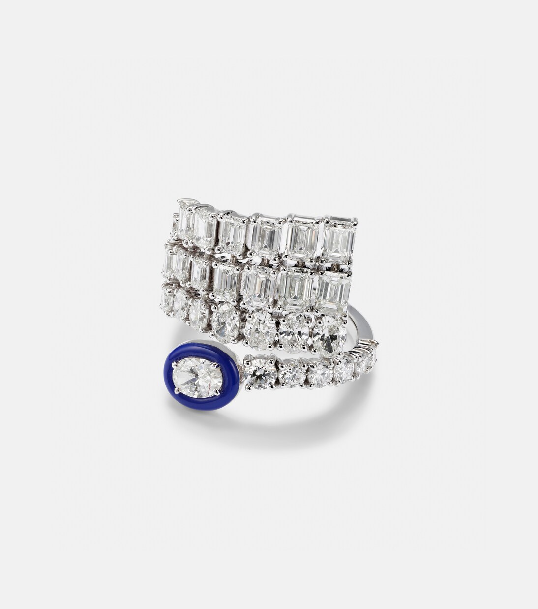 Bague en or blanc 18 ct et diamants | Kamyen
