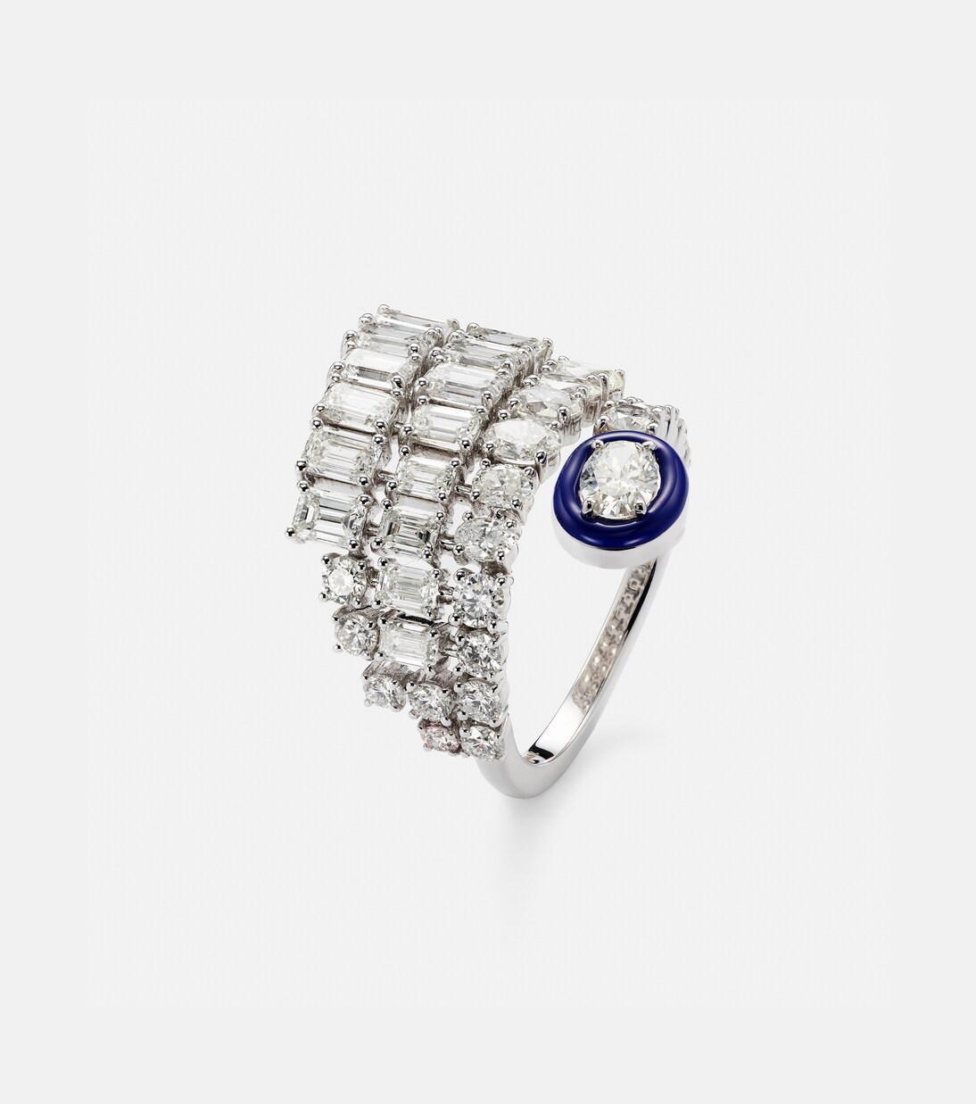 Bague en or blanc 18 ct et diamants | Kamyen