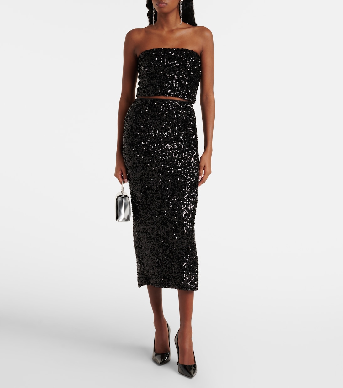 Midirock mit Pailletten | Rotate