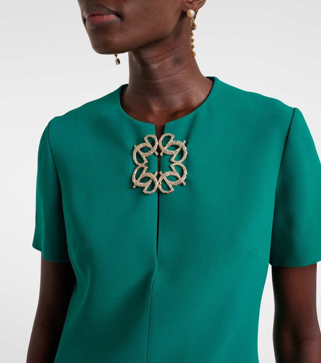 Verziertes Minikleid aus Cady | Elie Saab