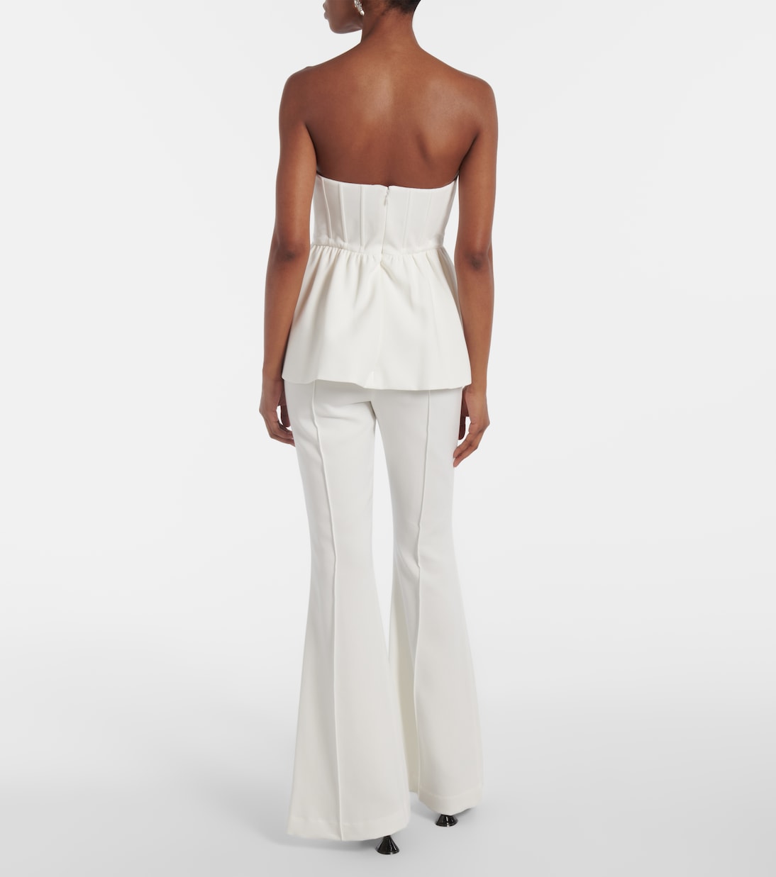 Strapless crêpe jumpsuit  | Self-Portrait