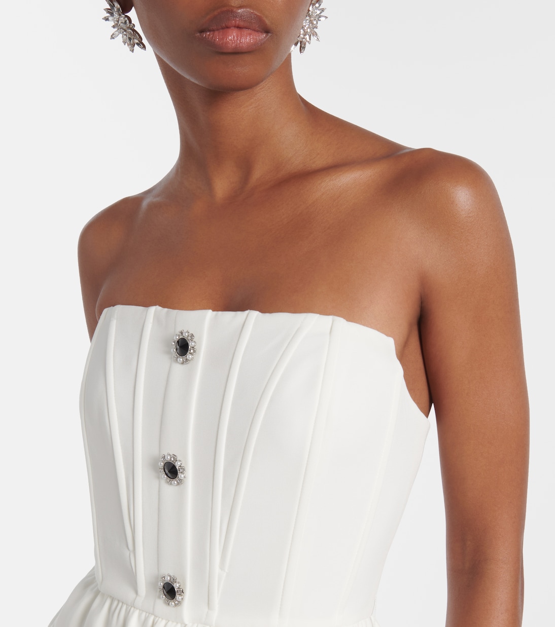 Strapless crêpe jumpsuit  | Self-Portrait