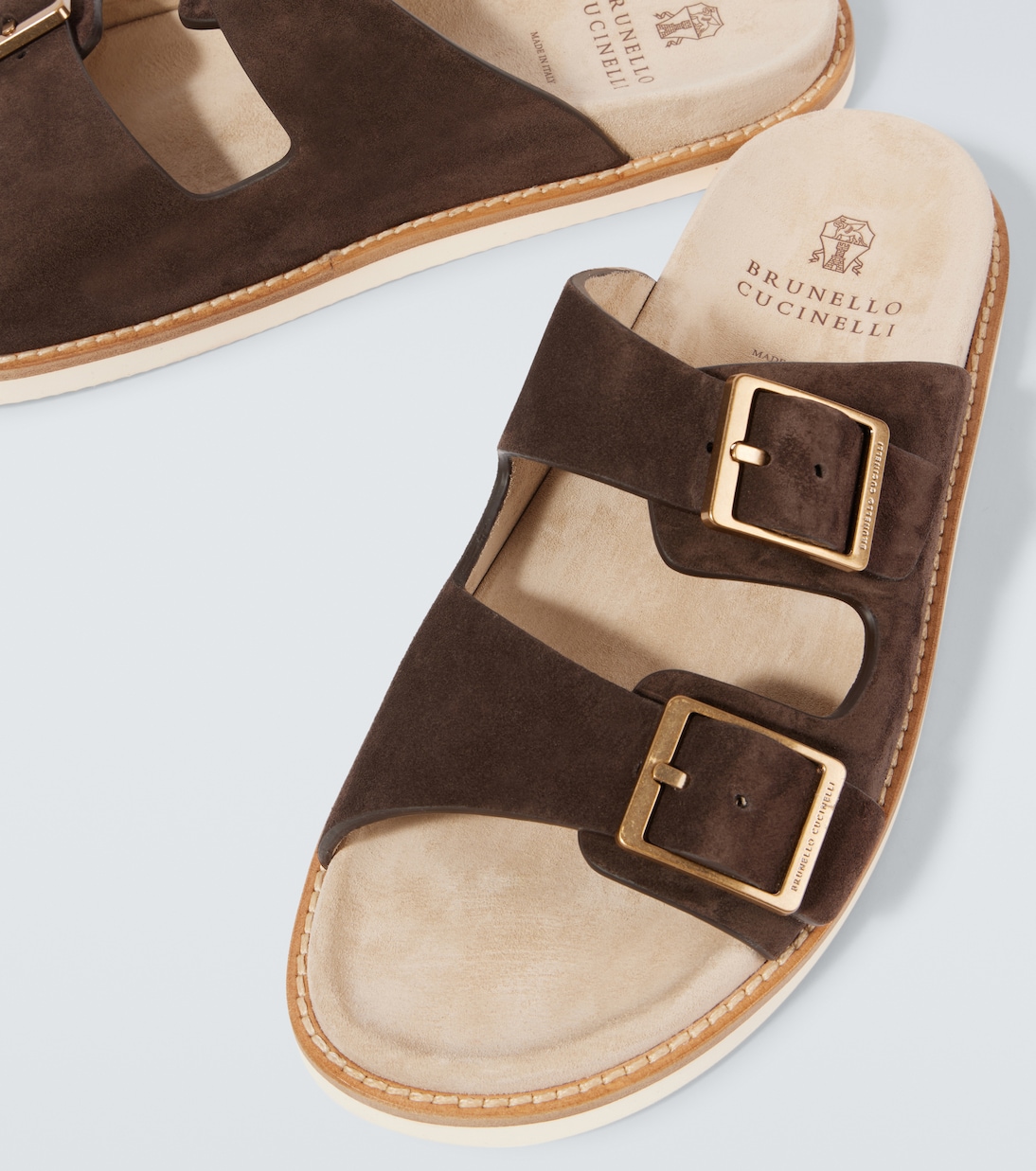 Suede slides | Brunello Cucinelli