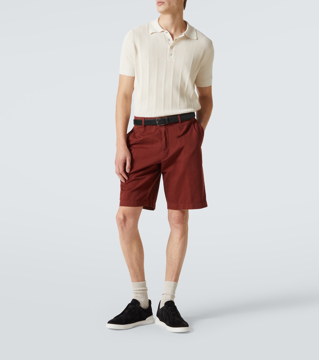 Baskets Triple Stitch en daim | Zegna