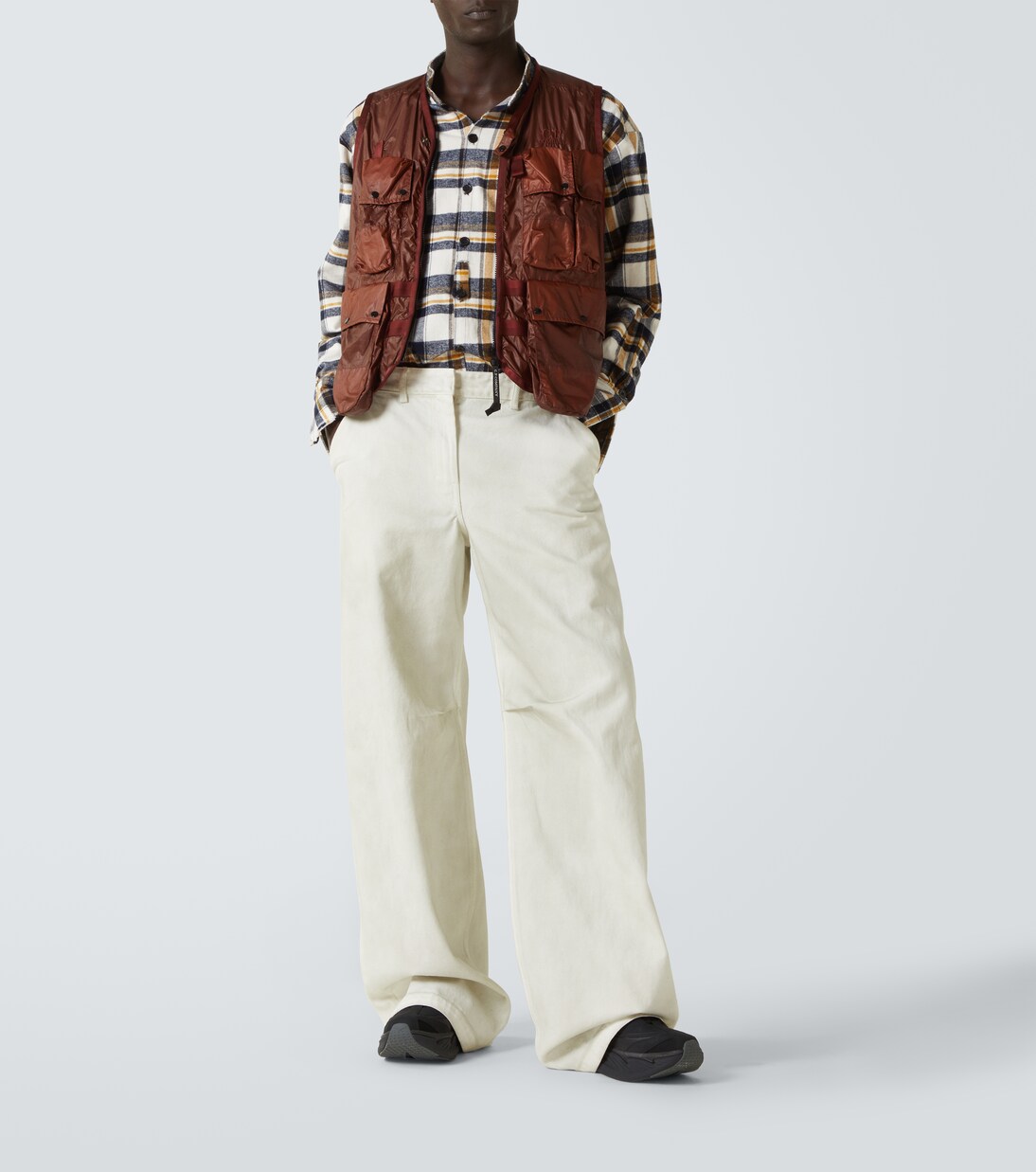 Elevon X leather-trimmed sneakers | Hoka One One