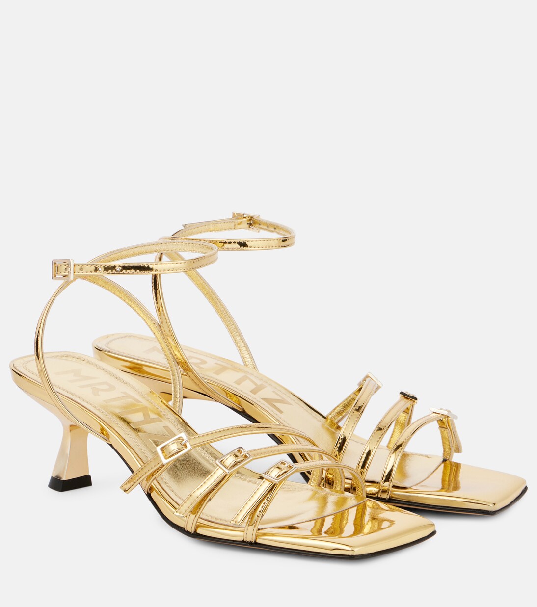 Sandalen Teresa 60 aus Metallic-Leder | Souliers Martinez