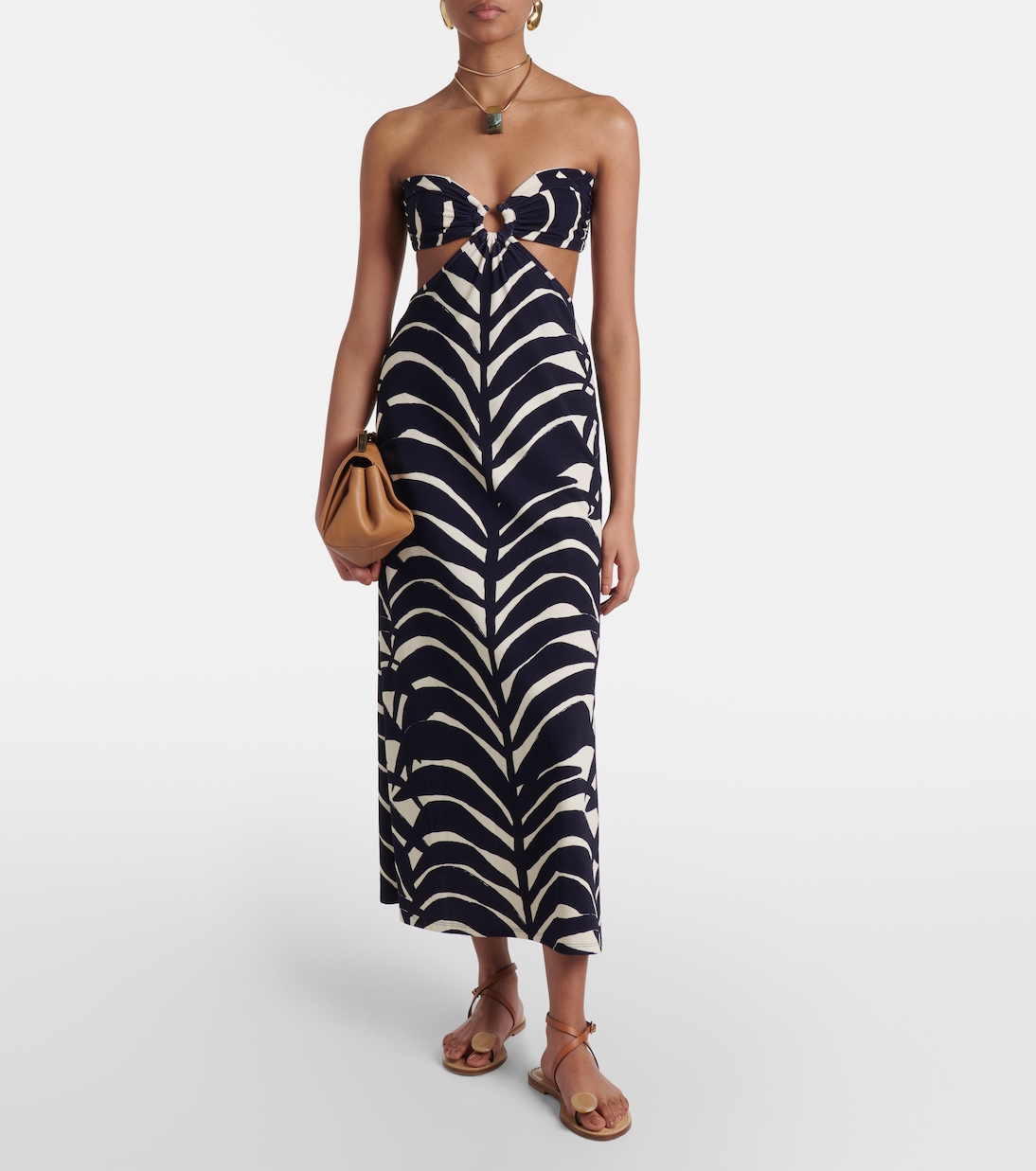 Robe longue Ocean Layers imprimée | Johanna Ortiz