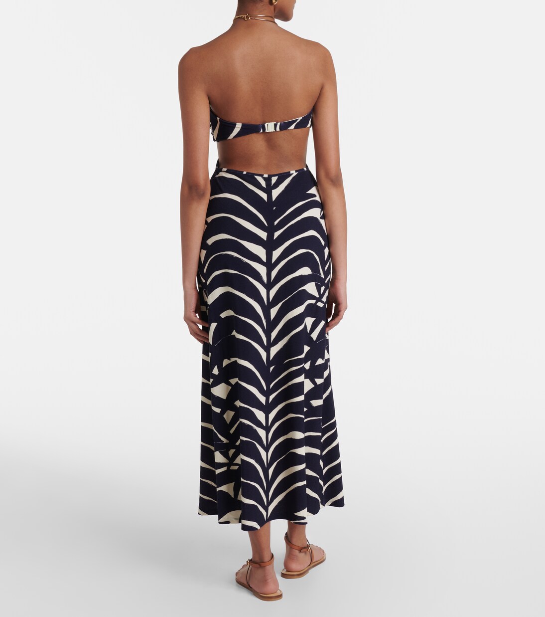 Robe longue Ocean Layers imprimée | Johanna Ortiz