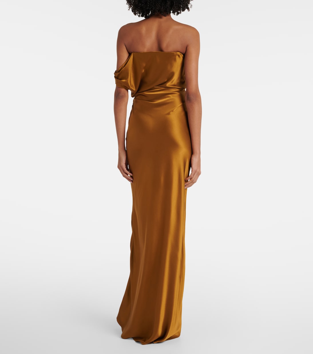Abito lungo in raso di seta | The Sei