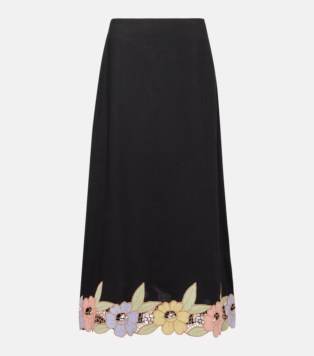 Midiskirt Serano aus einem Leinengemisch | Rixo