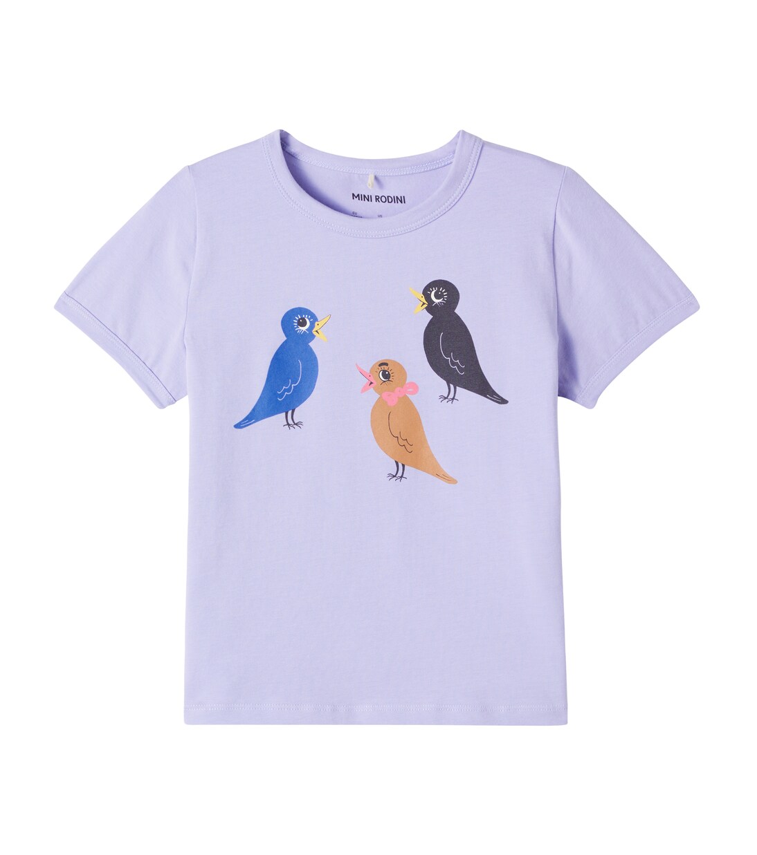 Birds cotton-blend T-shirt | Mini Rodini