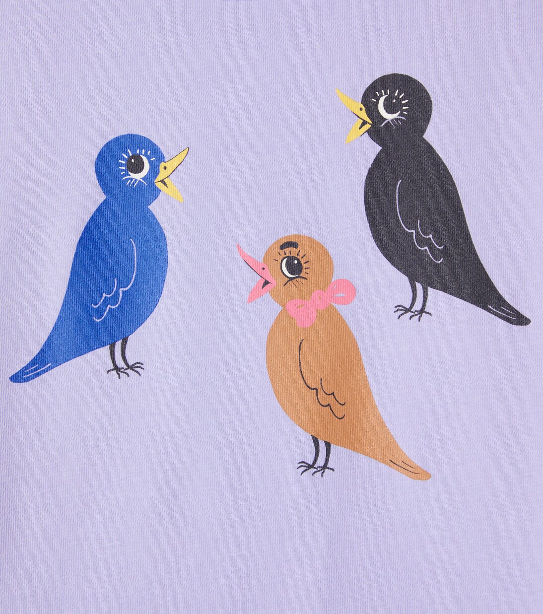 Birds cotton-blend T-shirt | Mini Rodini