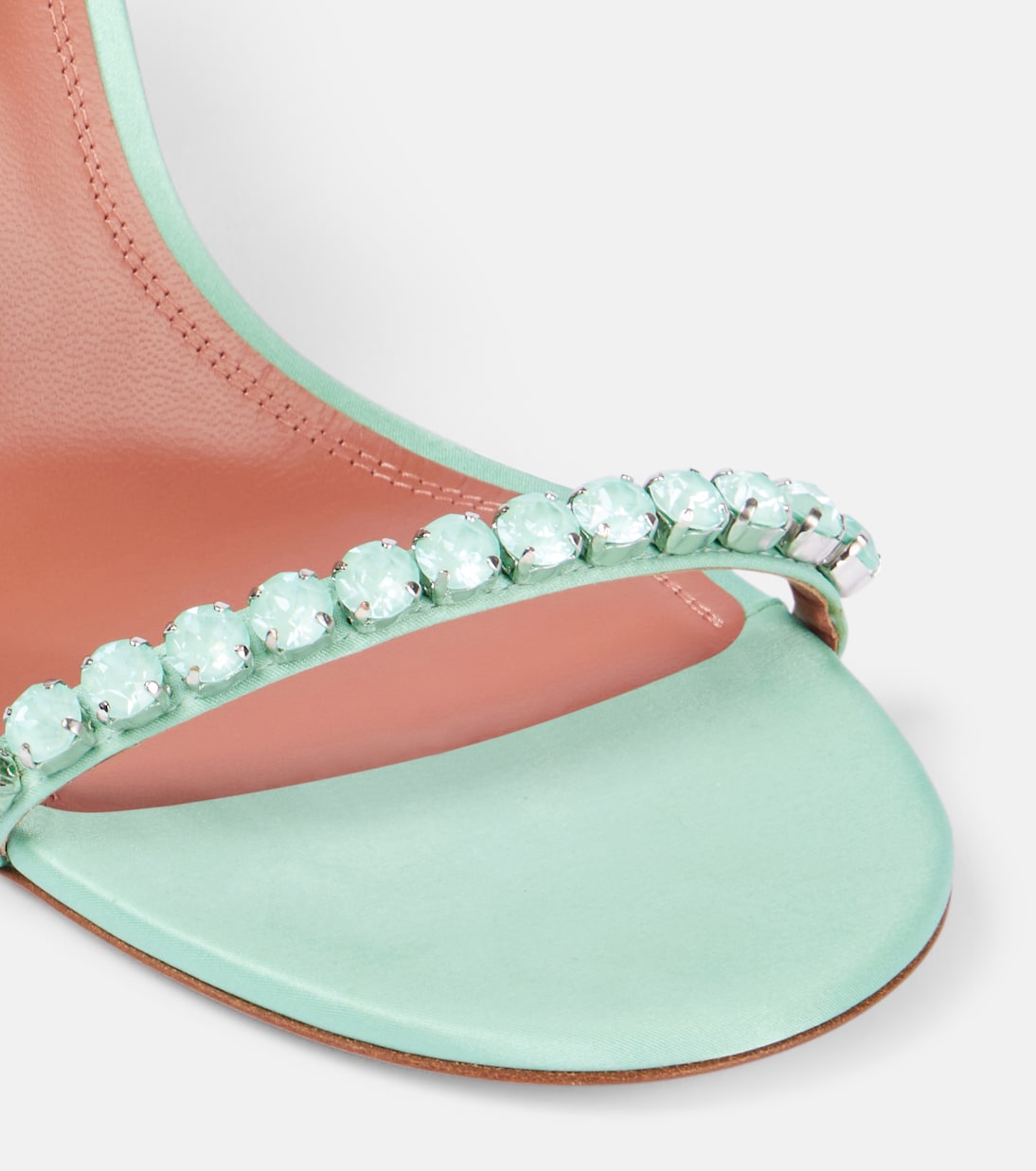 Gigi 95 embellished satin sandals | Amina Muaddi