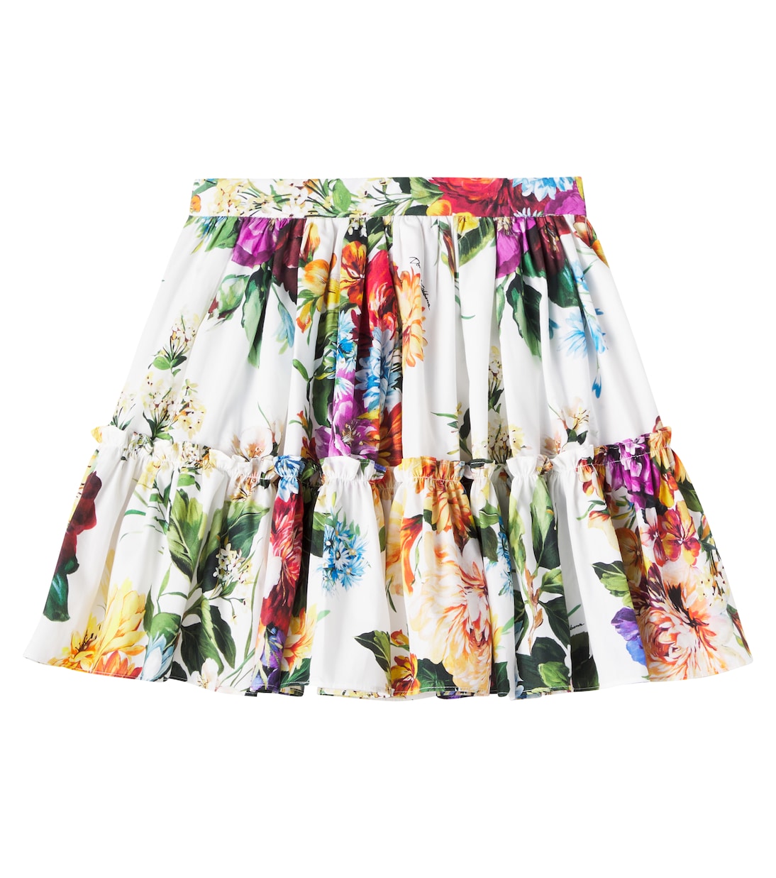 Bedruckter Rock aus Baumwollpopeline | Dolce&Gabbana Kids