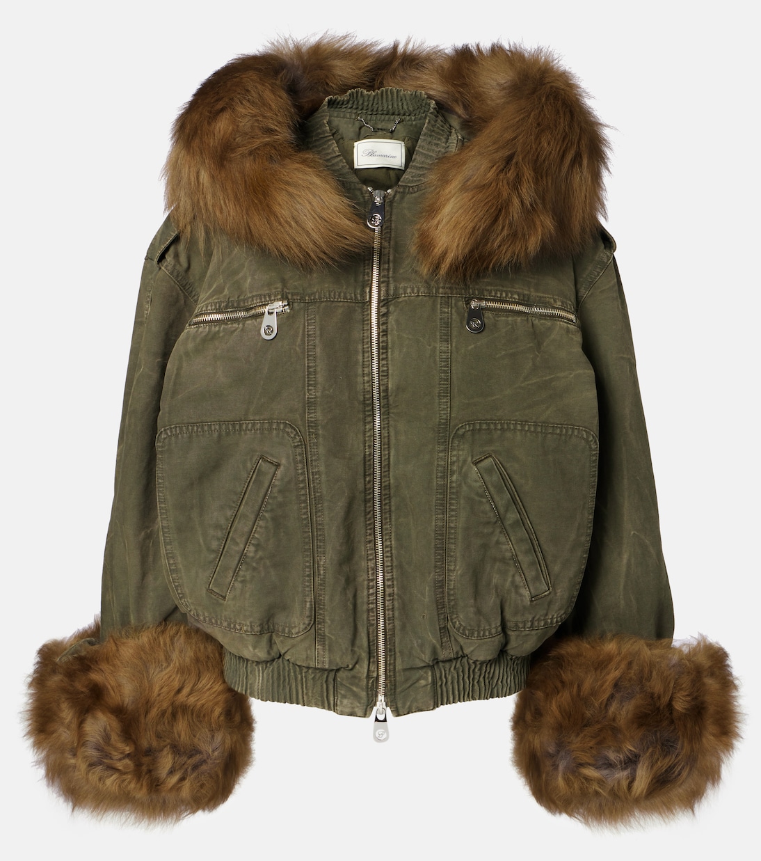 Bomberjacke aus Baumwoll-Canvas | Blumarine