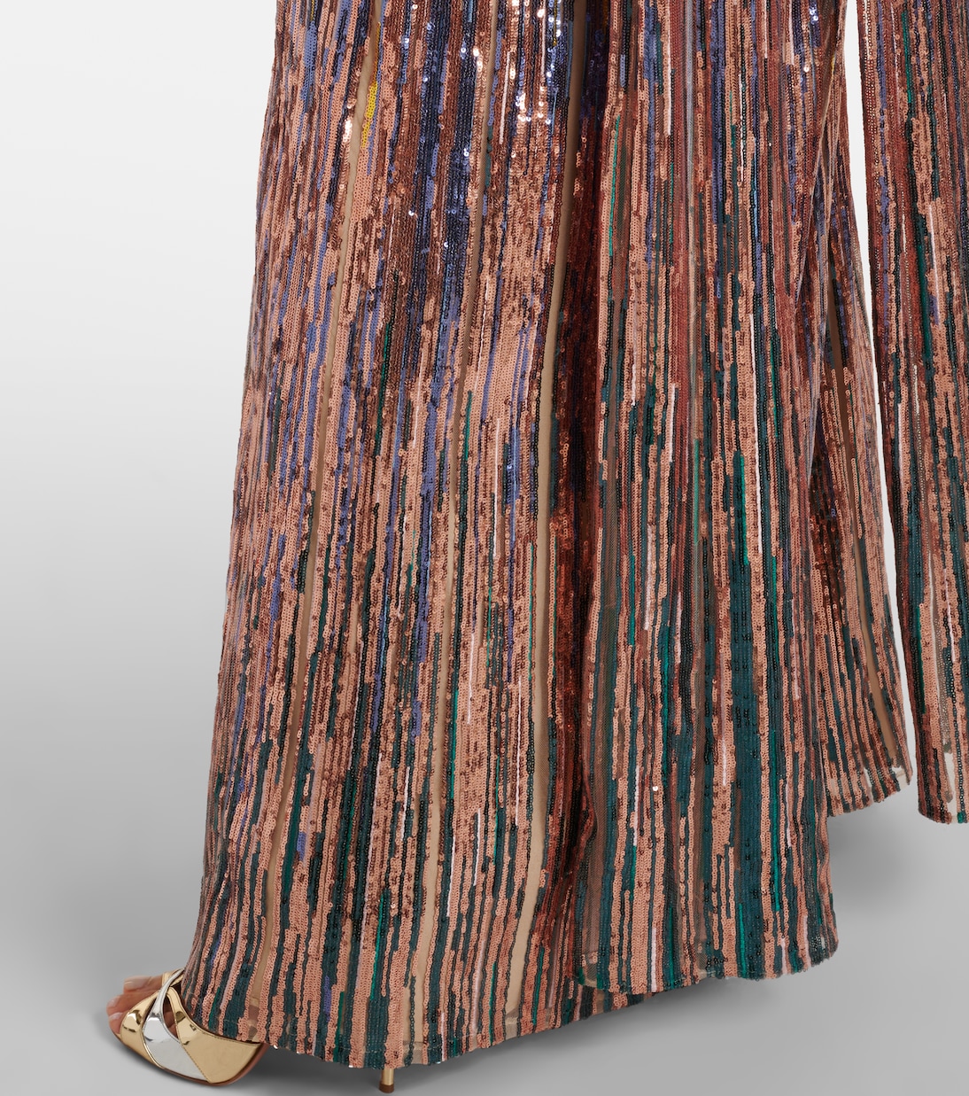 Sequined scarf-detail strapless gown  | Elie Saab