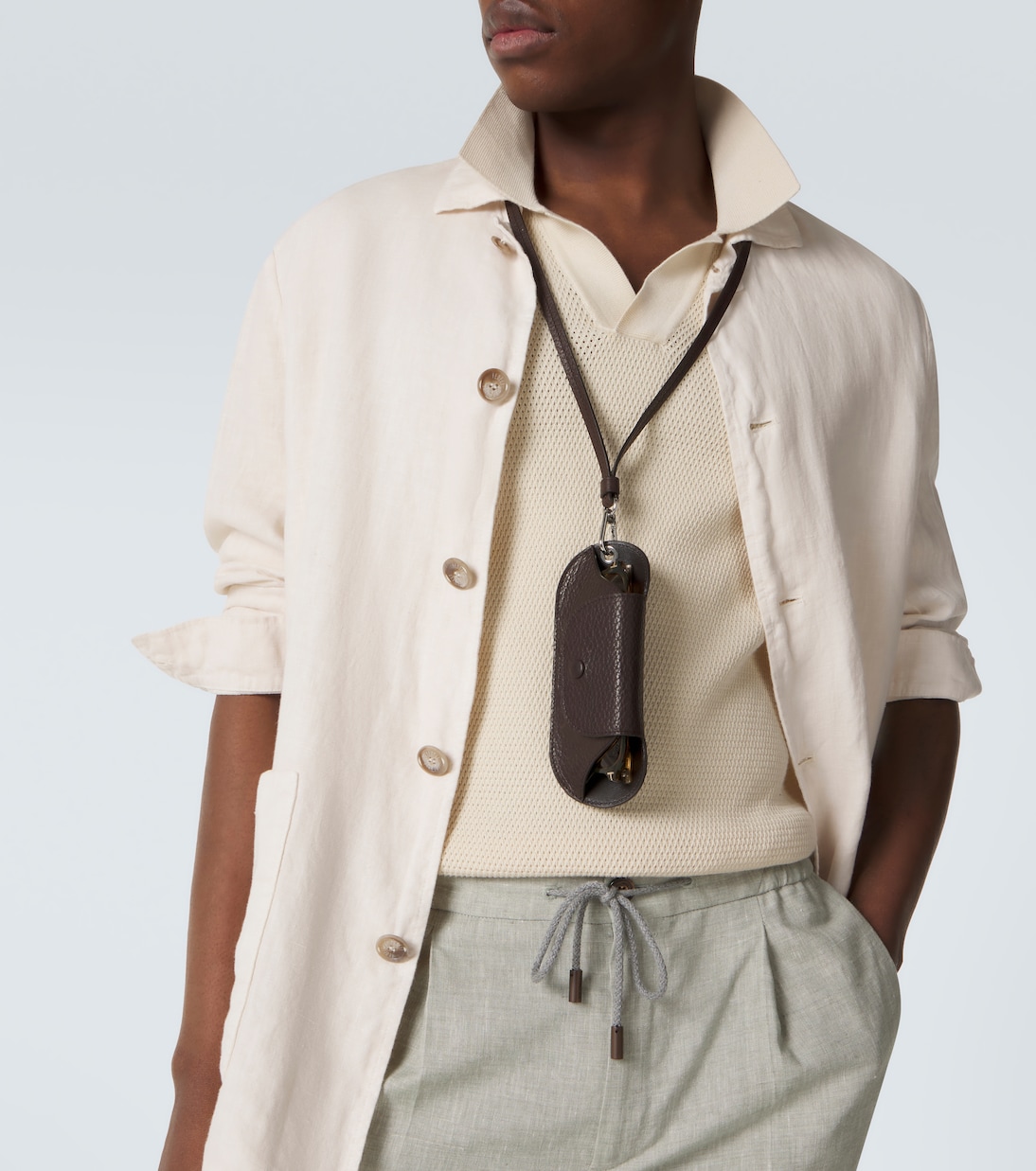 Waffle-knit cotton polo shirt | Sunspel