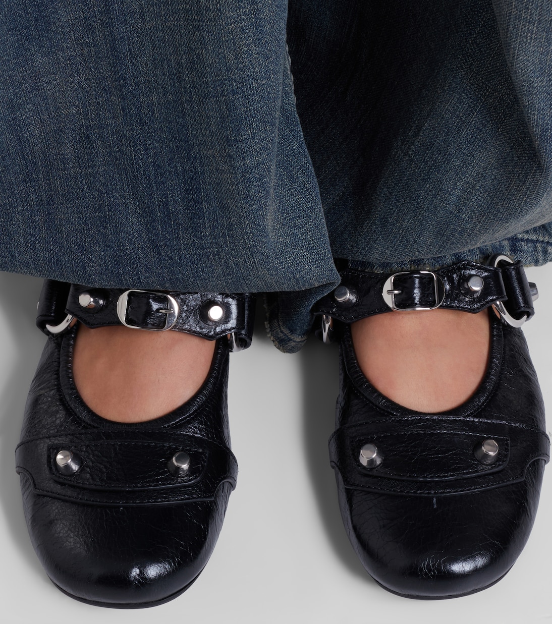Le City leather Mary Jane flats | Balenciaga