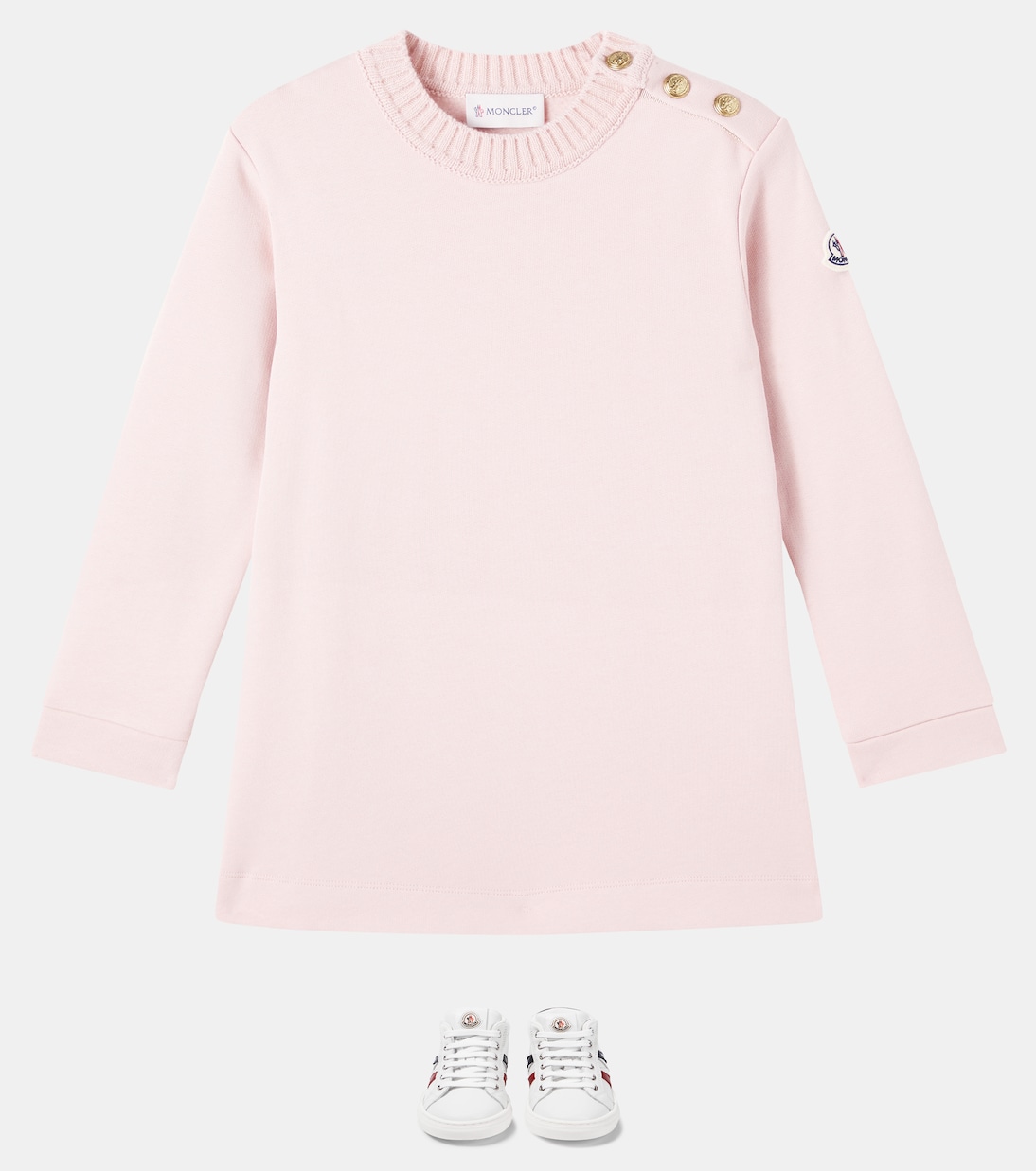 Embellished cotton dress | Moncler Enfant