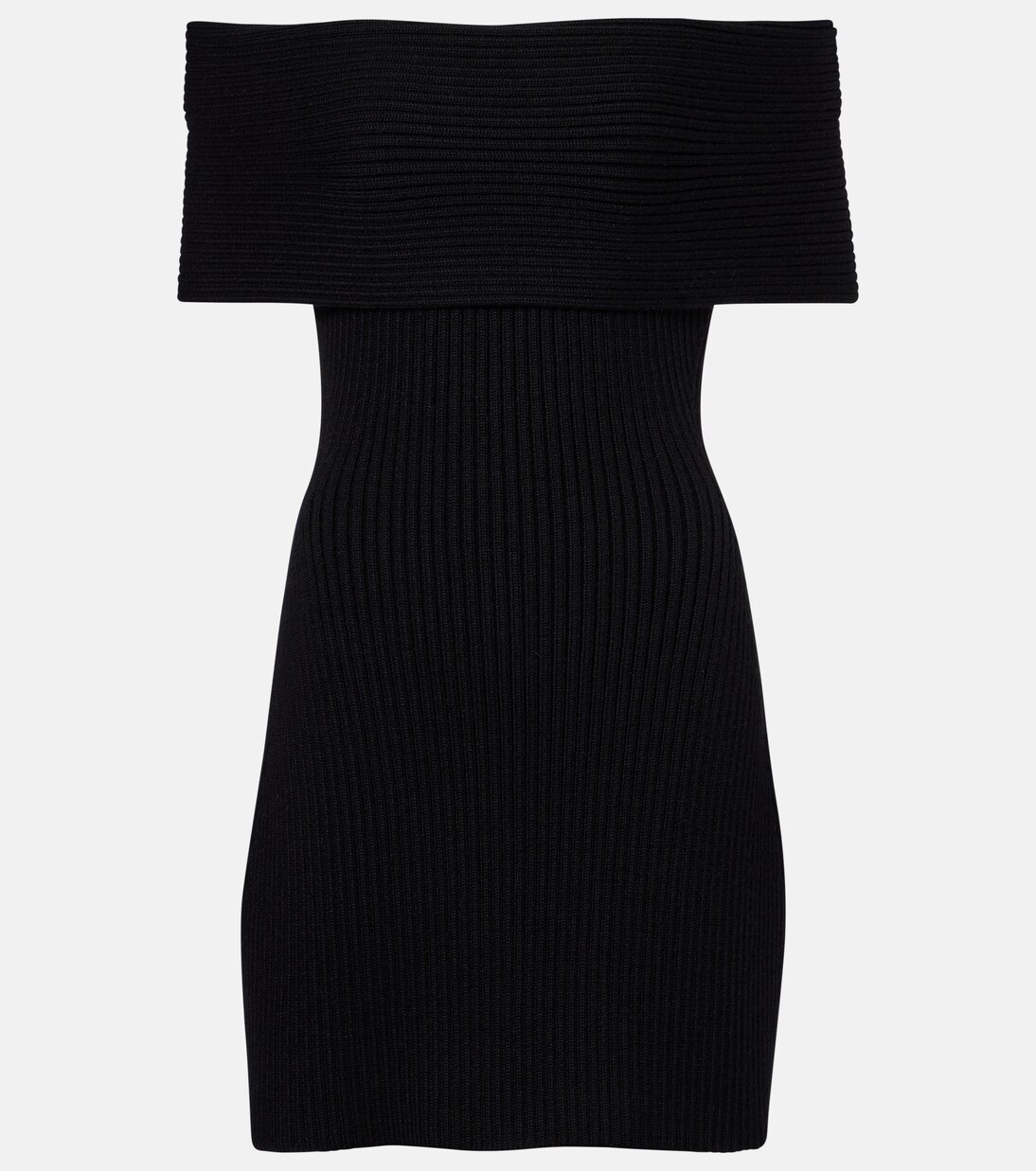 Vestido corto acanalado en mezcla de lana | Givenchy