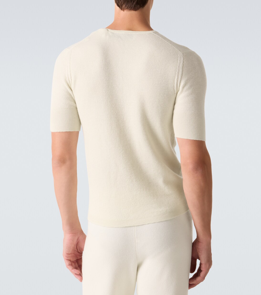 Cashmere Henley shirt with carnelian | God's True Cashmere