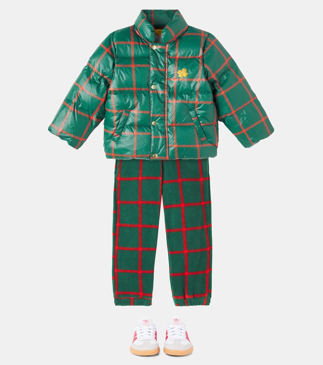 Checked fleece sweatpants | Mini Rodini