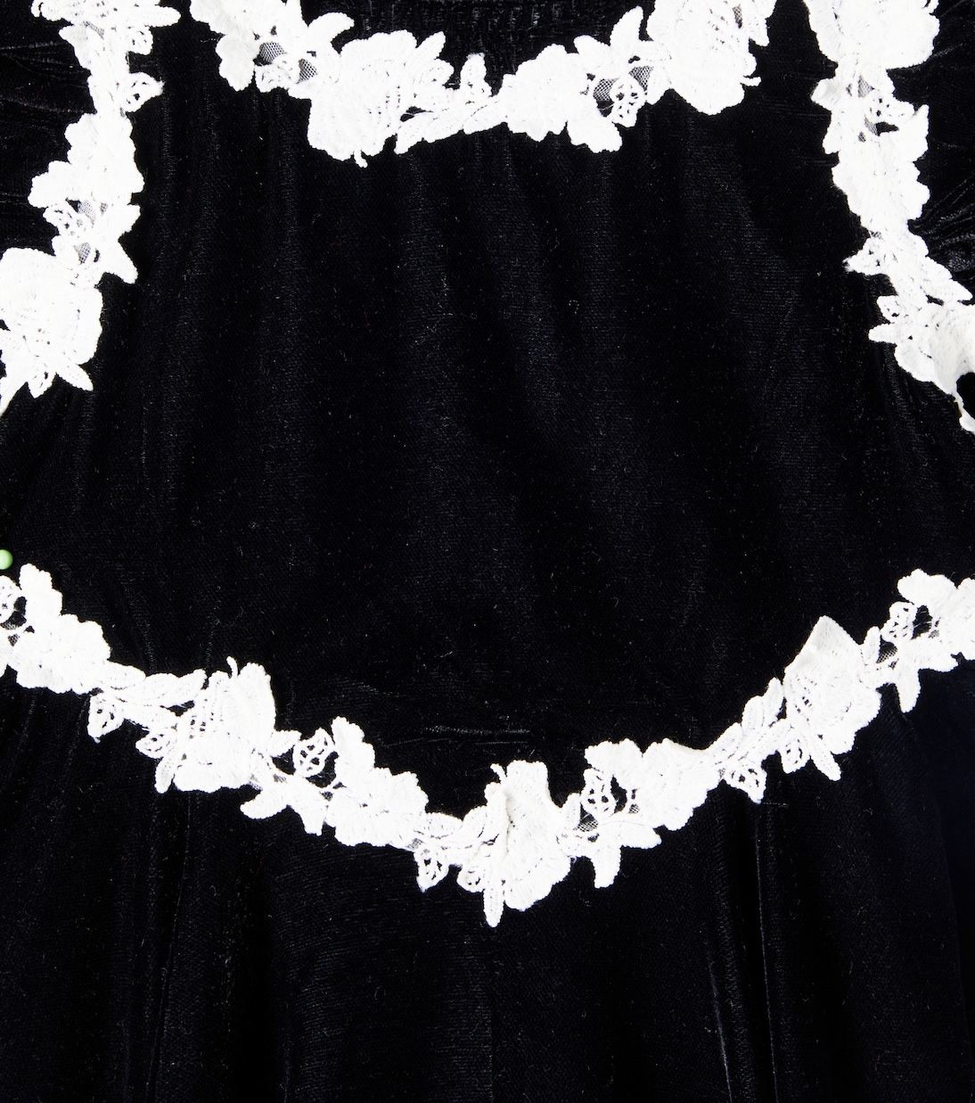 Lace-trimmed velvet dress | Petite Amalie  