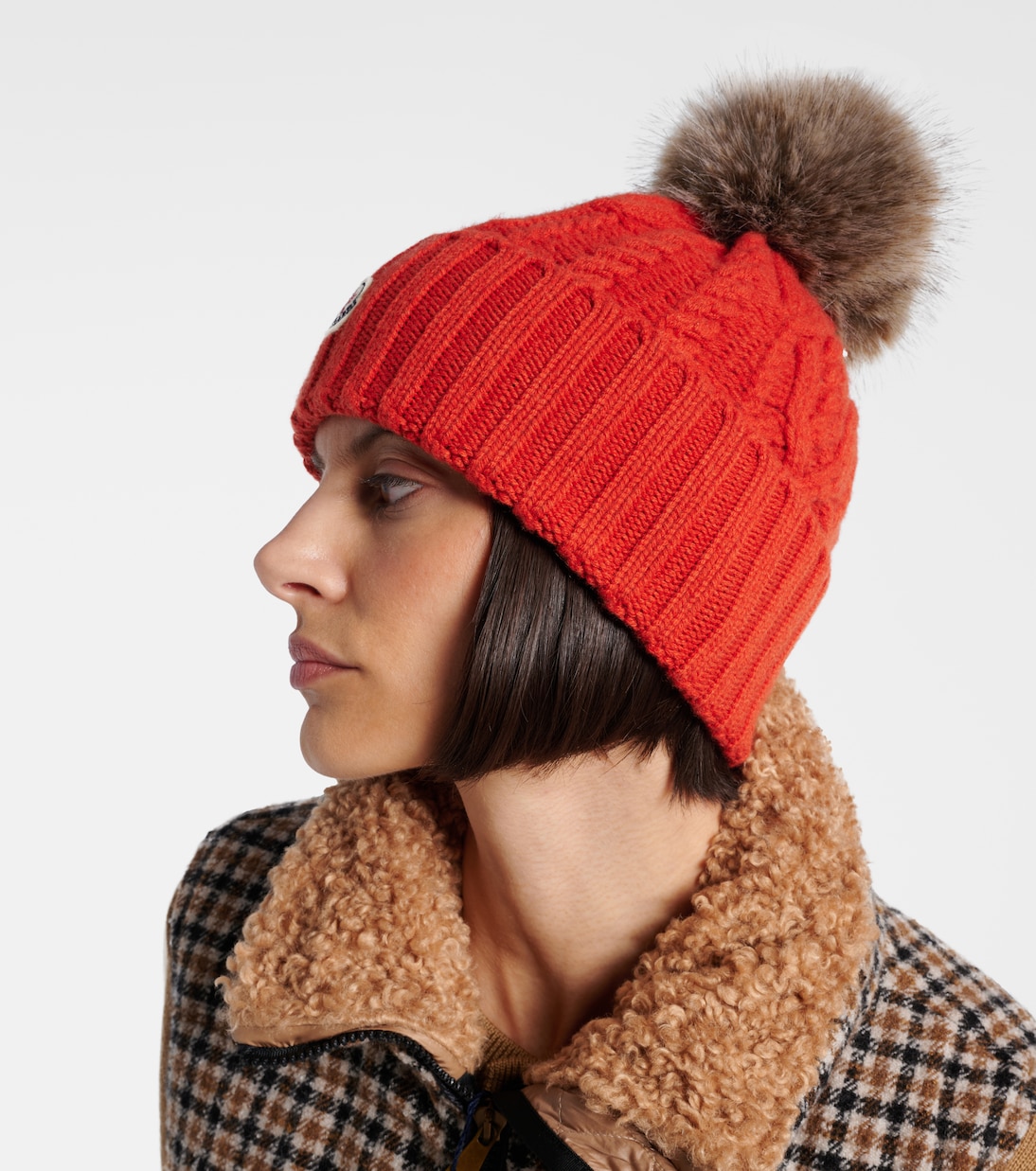 Berretto in misto lana e cashmere a trecce | Moncler