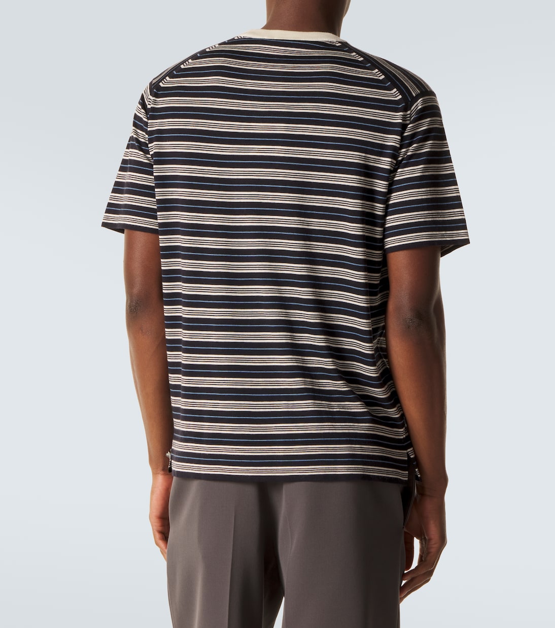 T-shirt Song in lana e cotone a righe | Wales Bonner