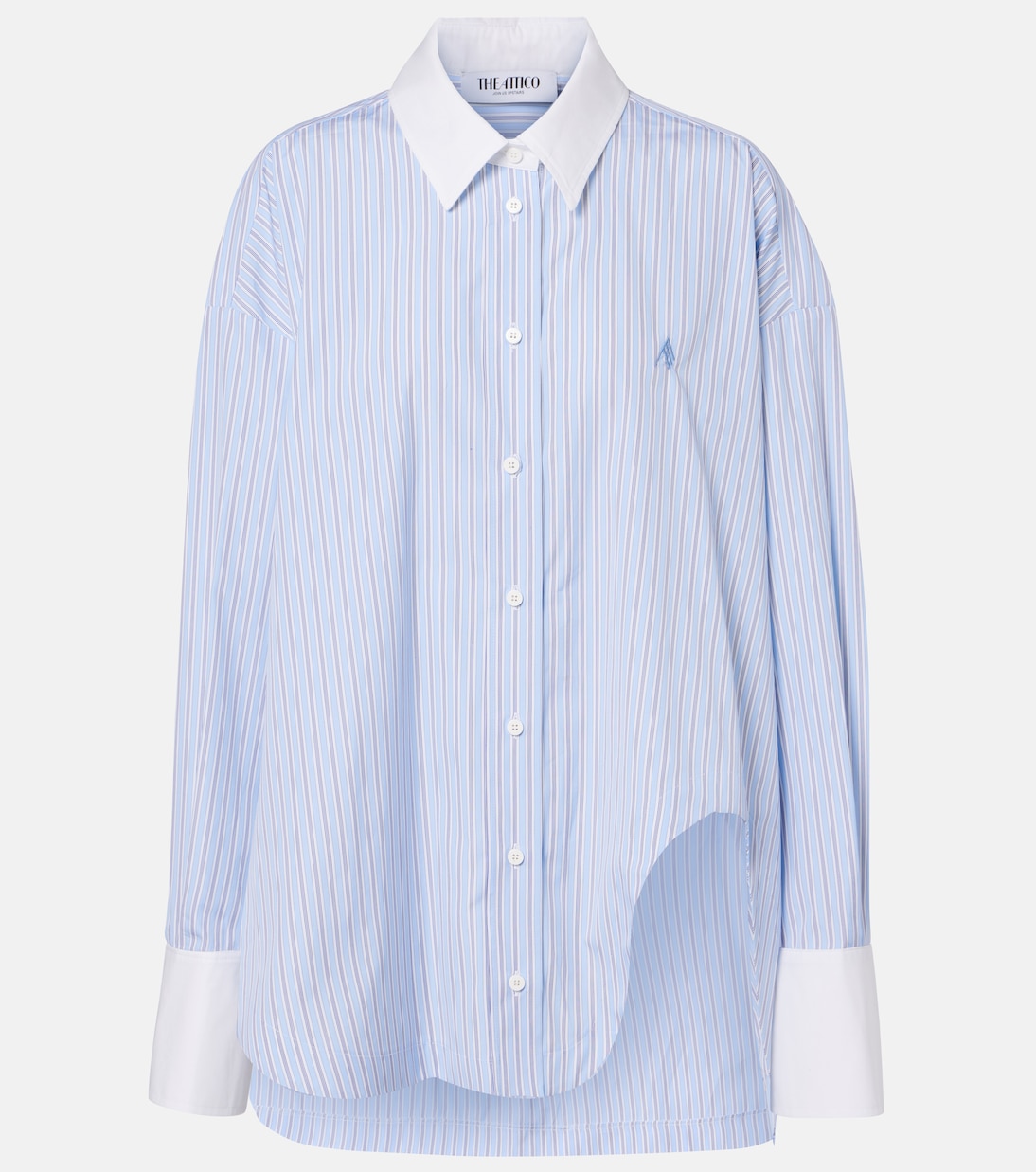 Striped asymmetric cotton shirt | The Attico