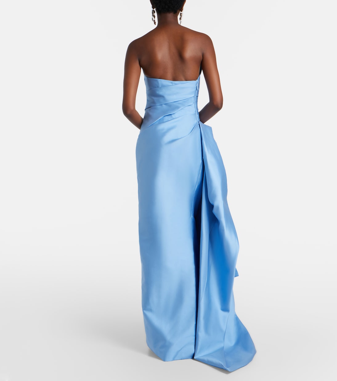 Draped asymmetric bustier gown | Monique Lhuillier