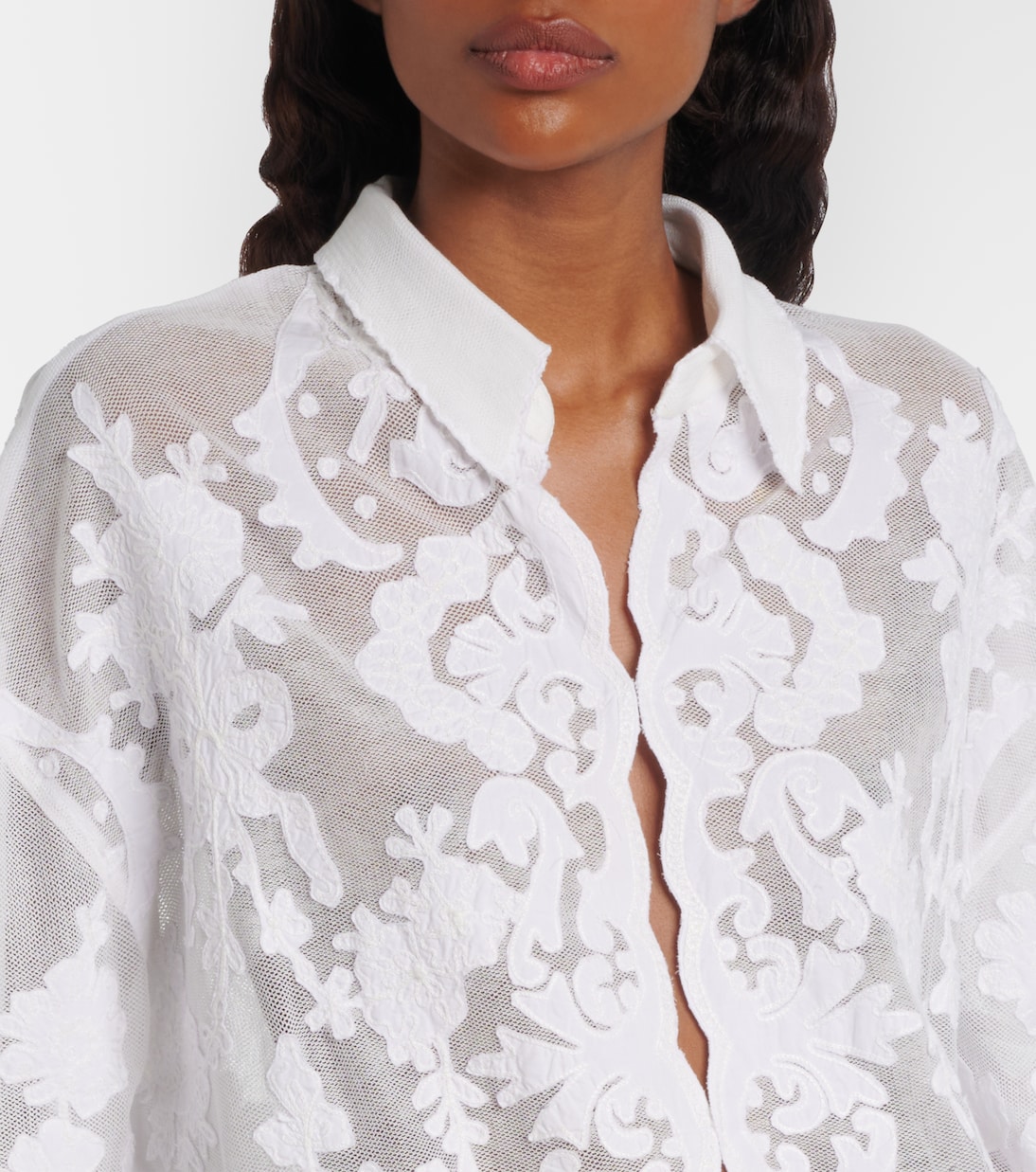 Embroidered cotton shirt | Juliet Dunn