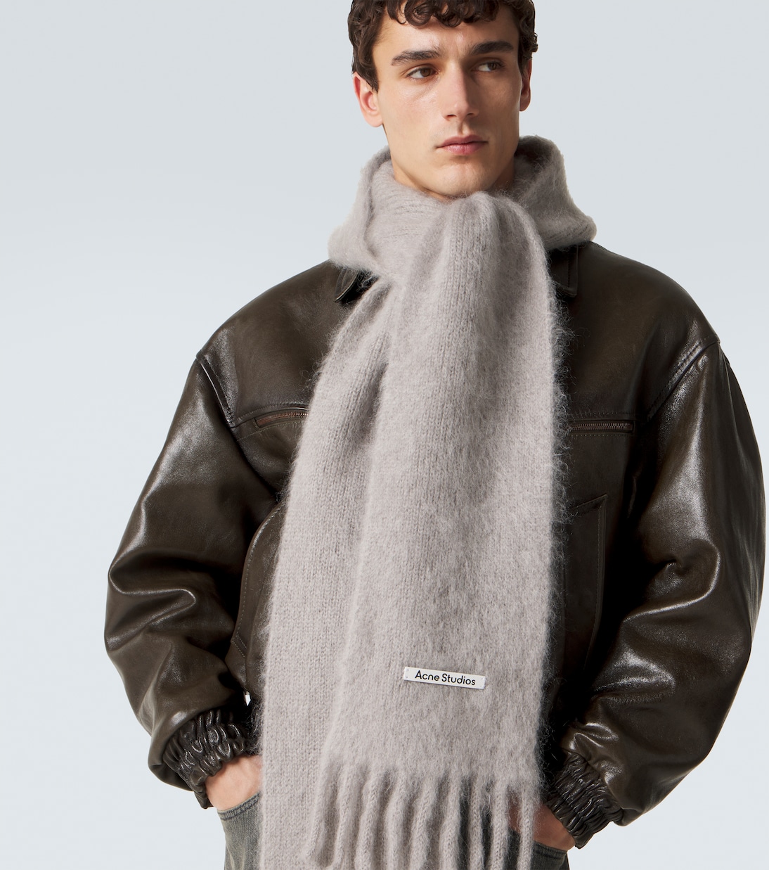 Hooded mohair and wool scarf | Acne Studios