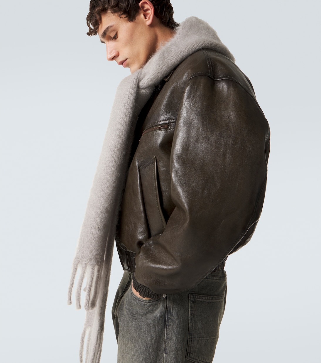 Hooded mohair and wool scarf | Acne Studios