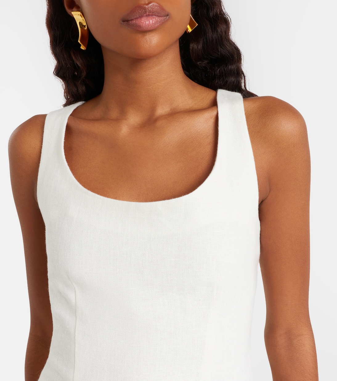 Effi scalloped linen tank top | Posse