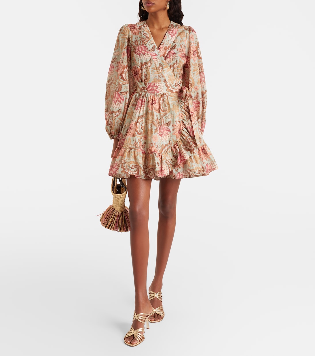 Daylight floral cotton wrap dress | Zimmermann
