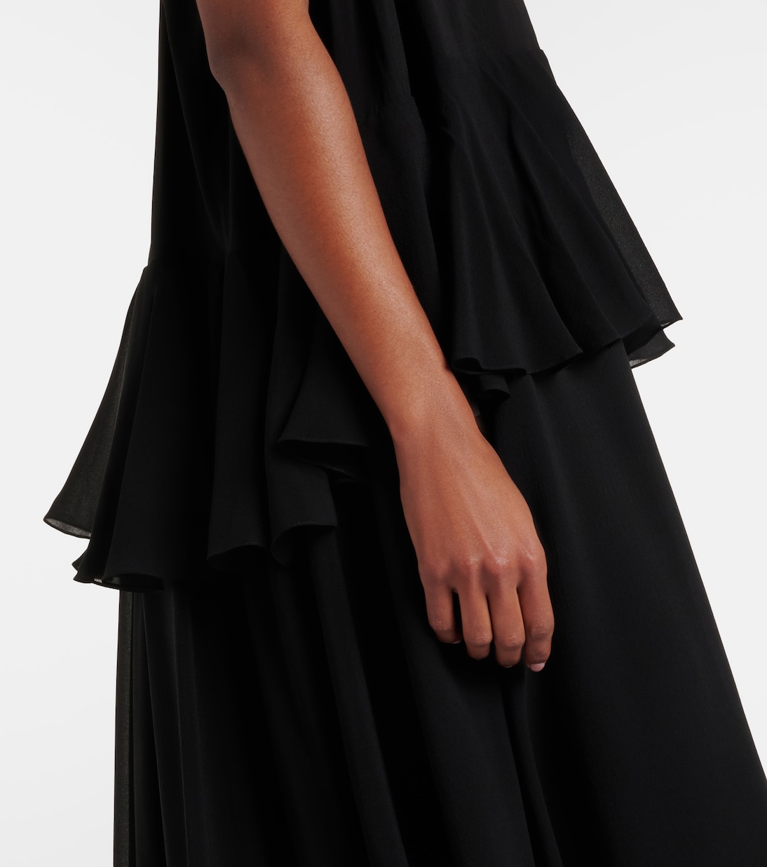 Abito lungo in georgette di seta  | Chloé