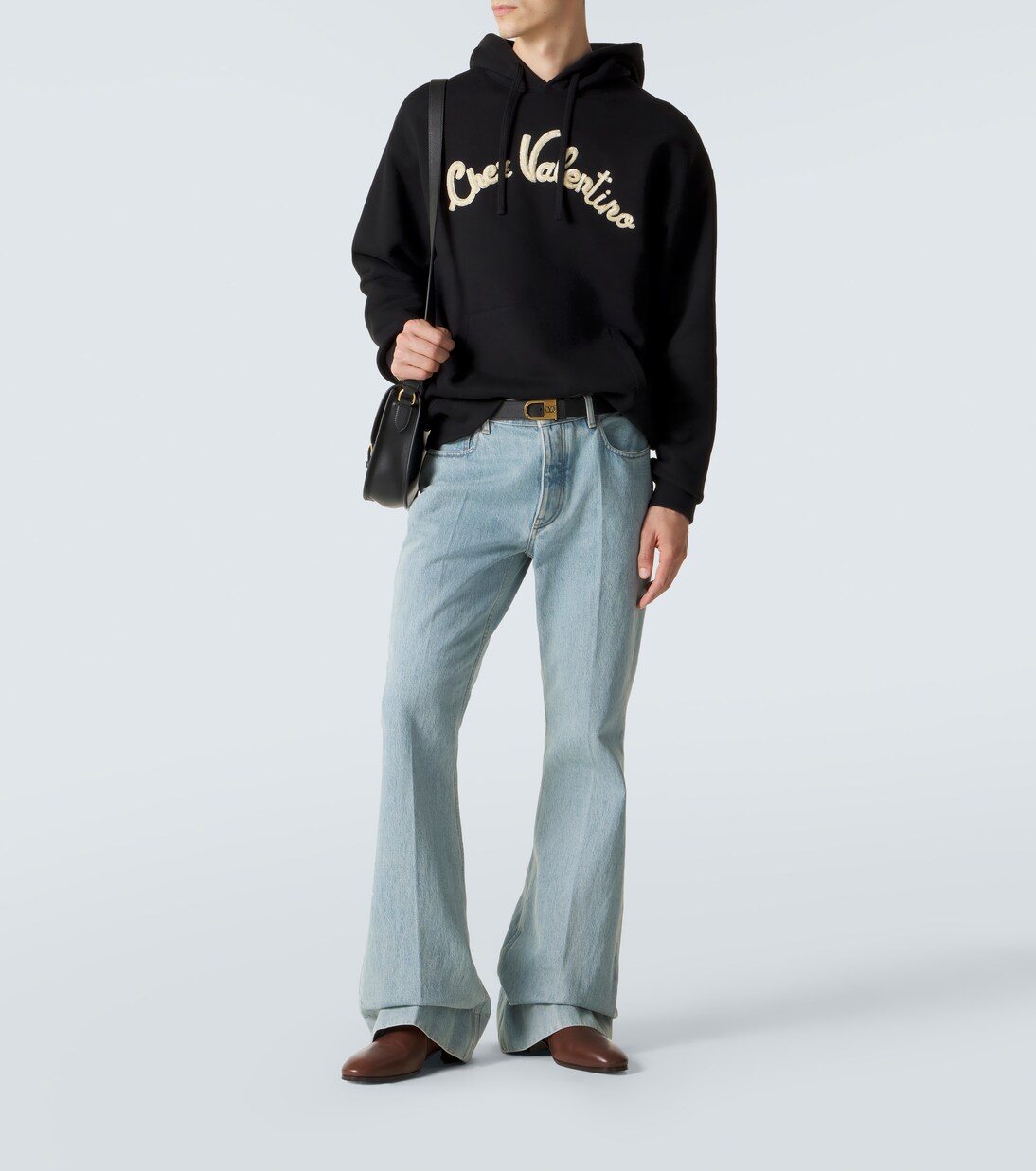 Chez Valentino cotton jersey hoodie | Valentino