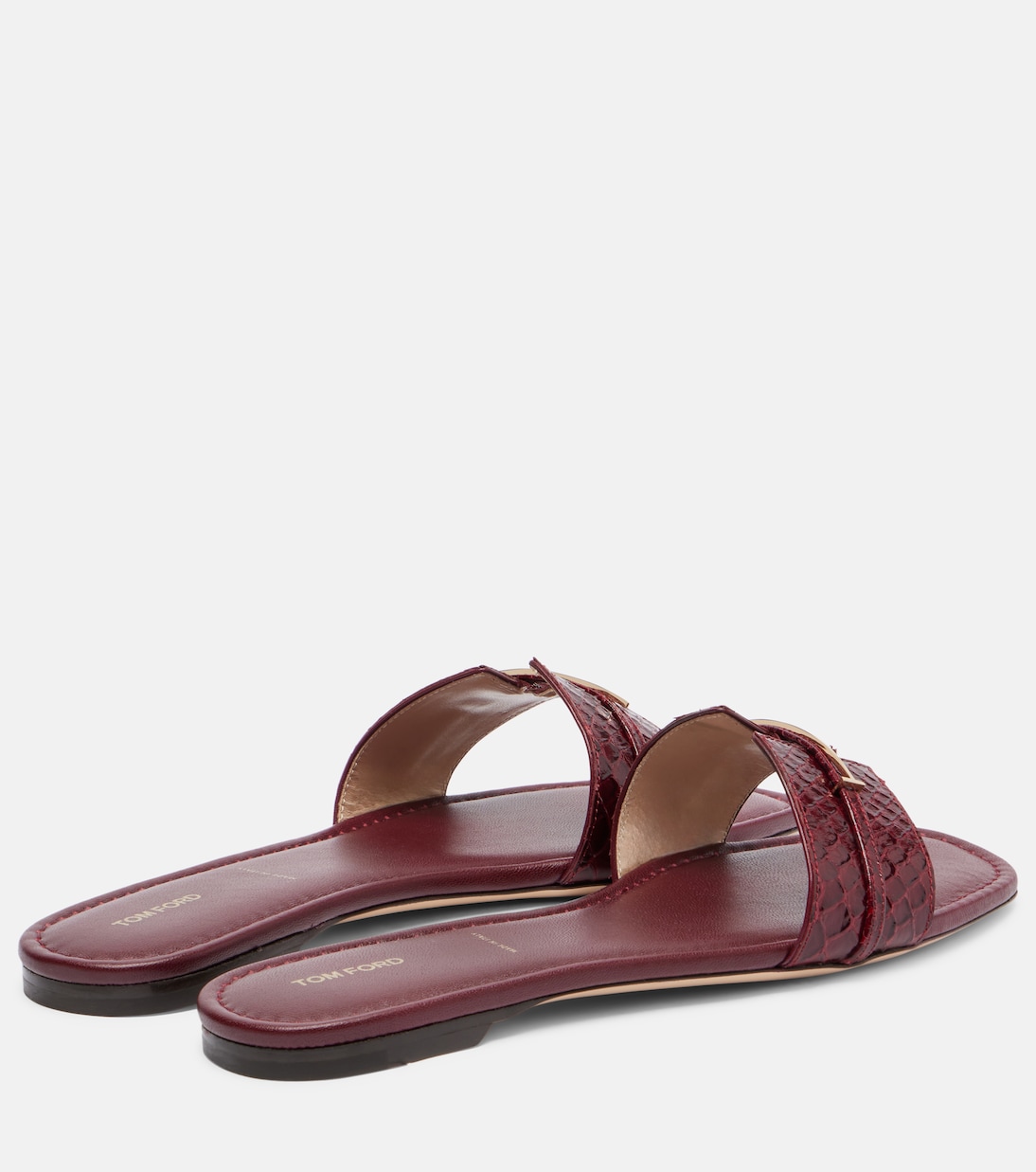 Julianne croc-effect leather slides | Tom Ford