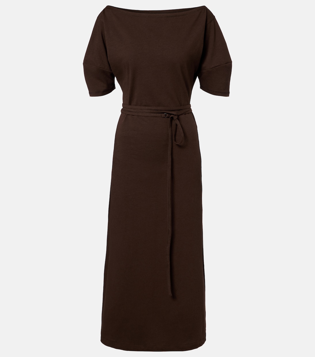 Cotton and linen jersey midi dress | Lemaire