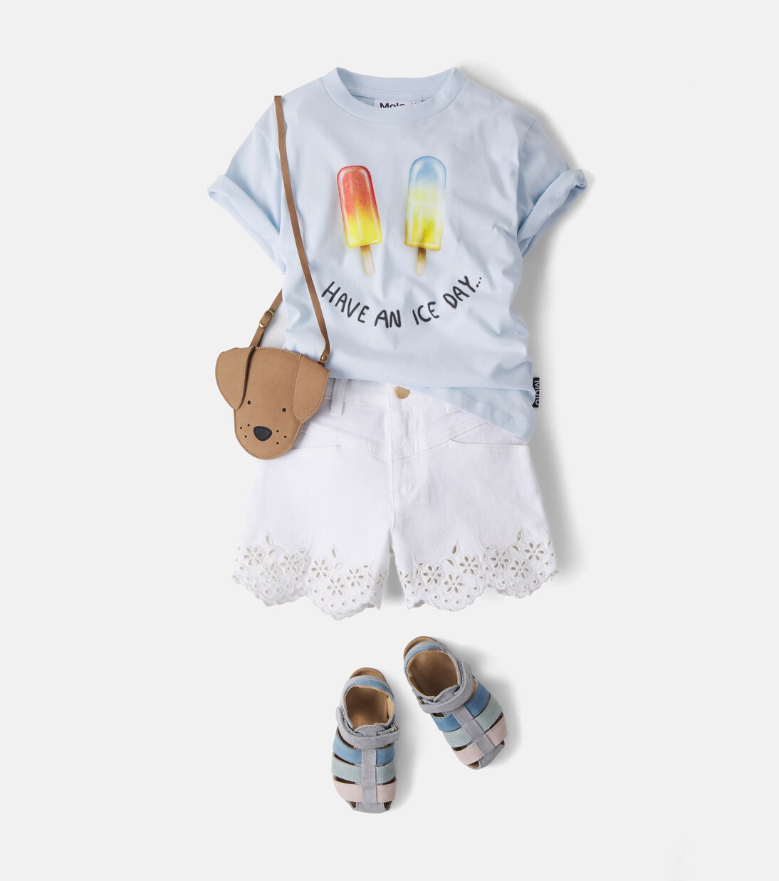 Adalyn broderie anglaise denim shorts  | Molo