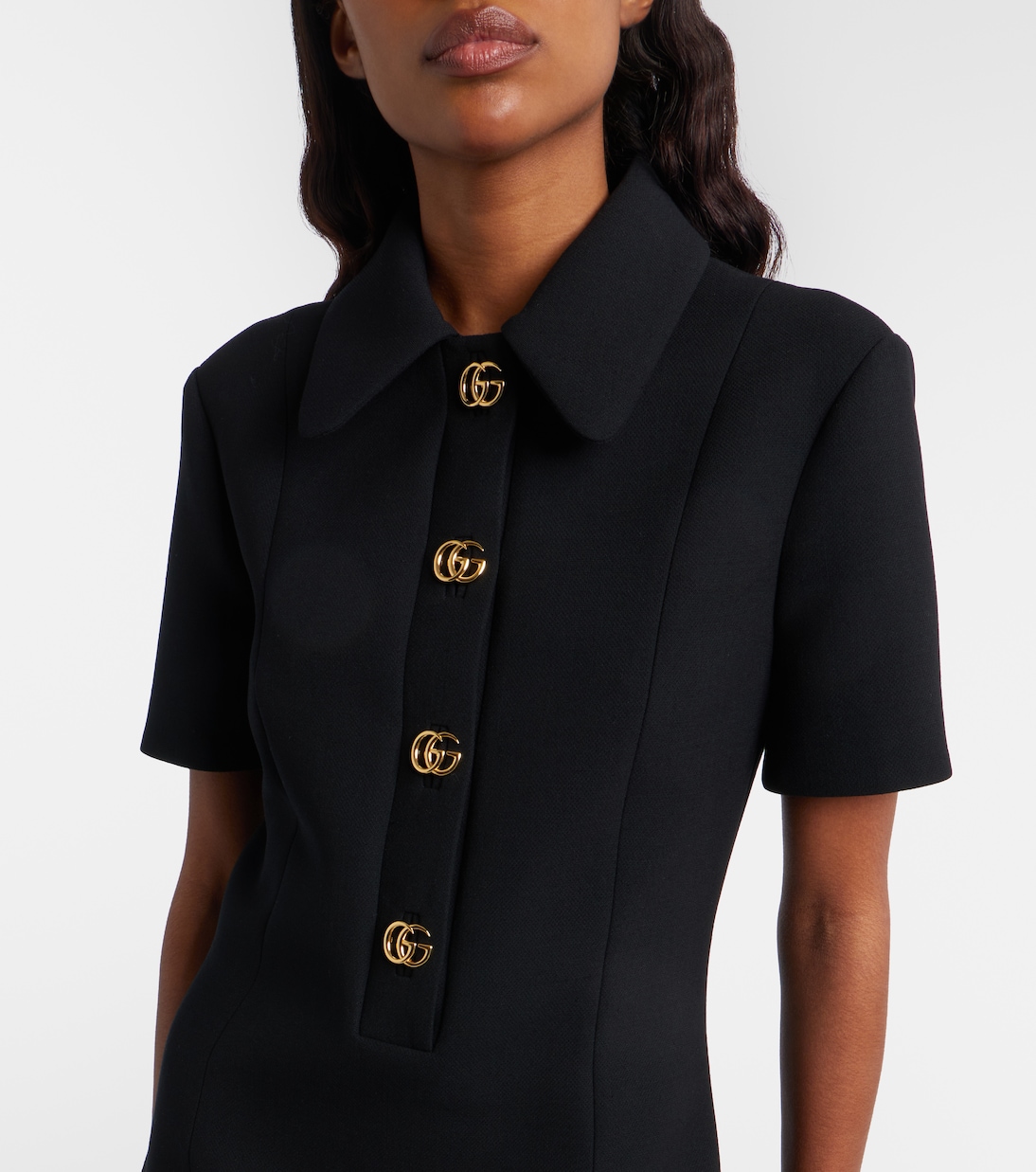 Double G wool crêpe minidress | Gucci