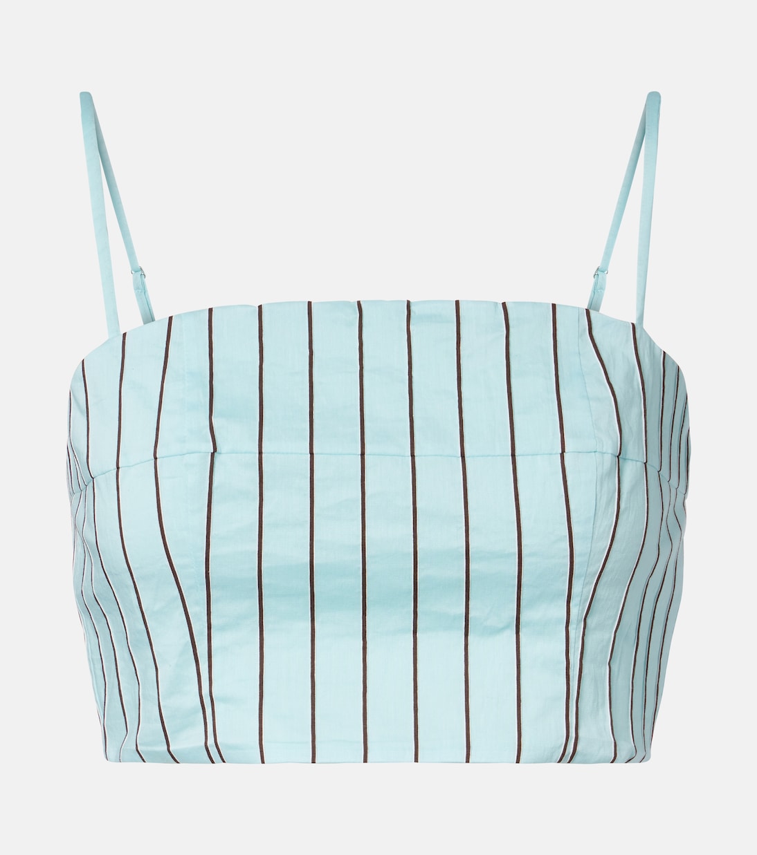Federico striped cotton-blend crop top | Staud