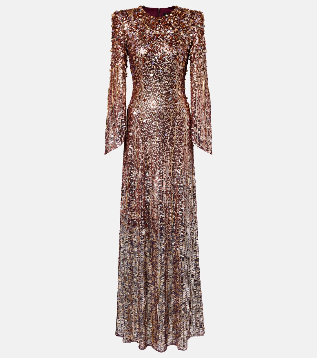 Phara embellished fringed gown | Jenny Packham