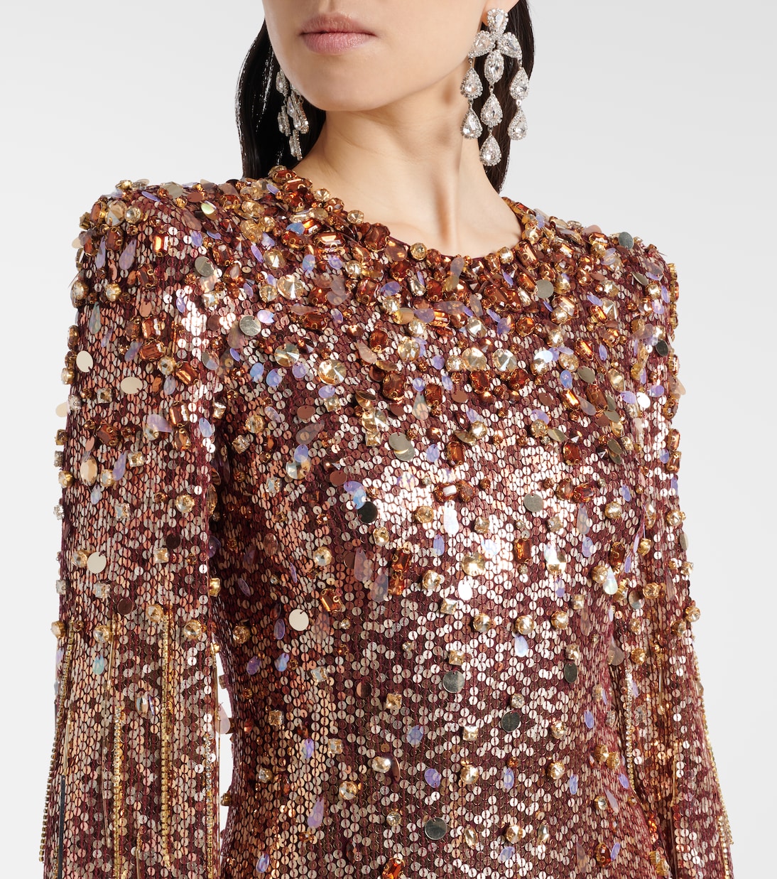 Phara embellished fringed gown | Jenny Packham