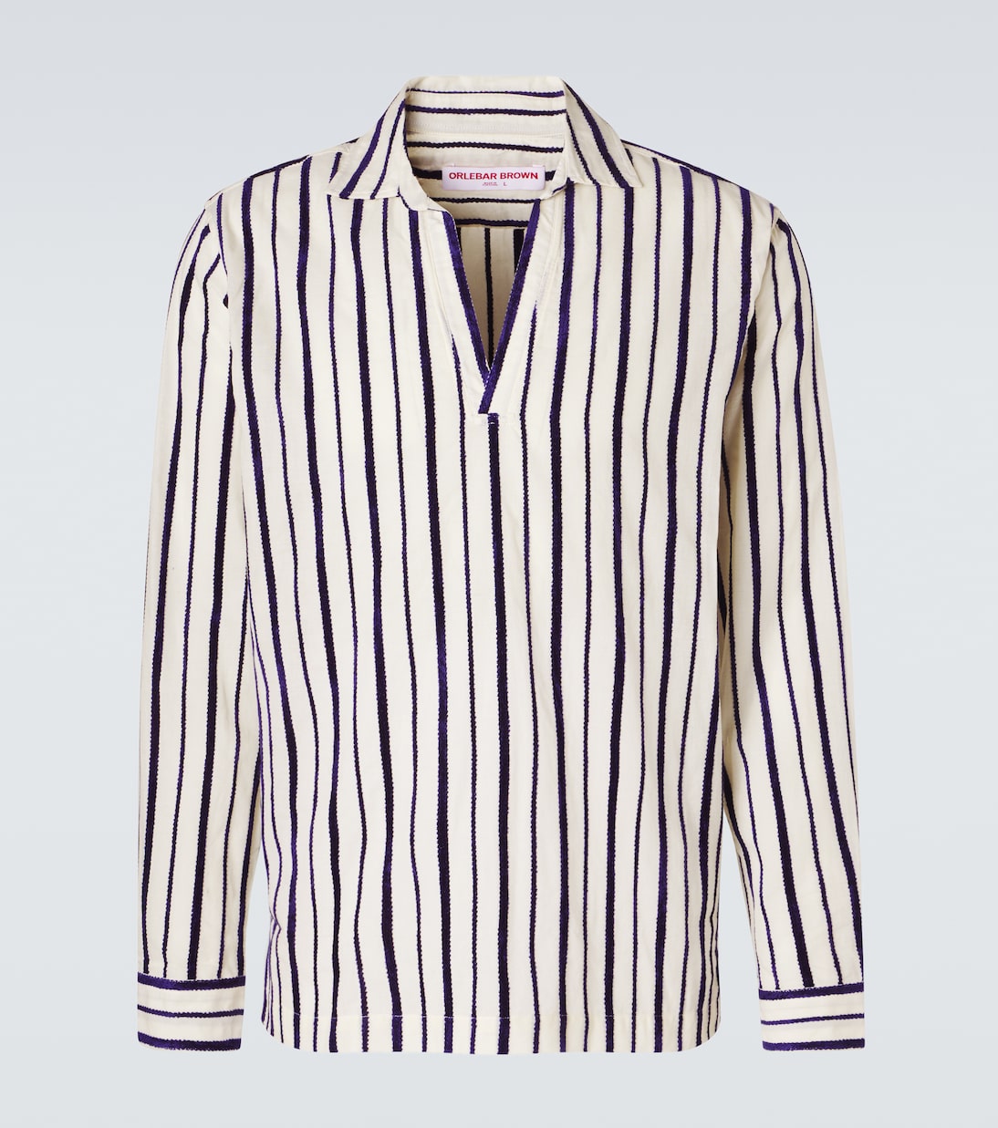 Ridley striped cotton-blend shirt | Orlebar Brown