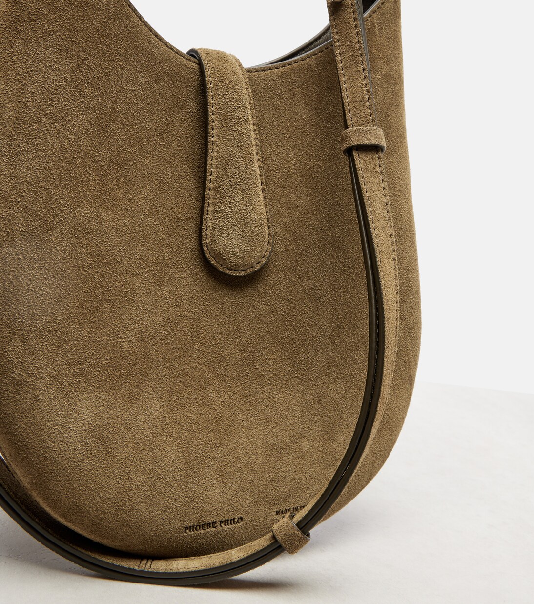 Bean Sling Mini suede shoulder bag | Phoebe Philo