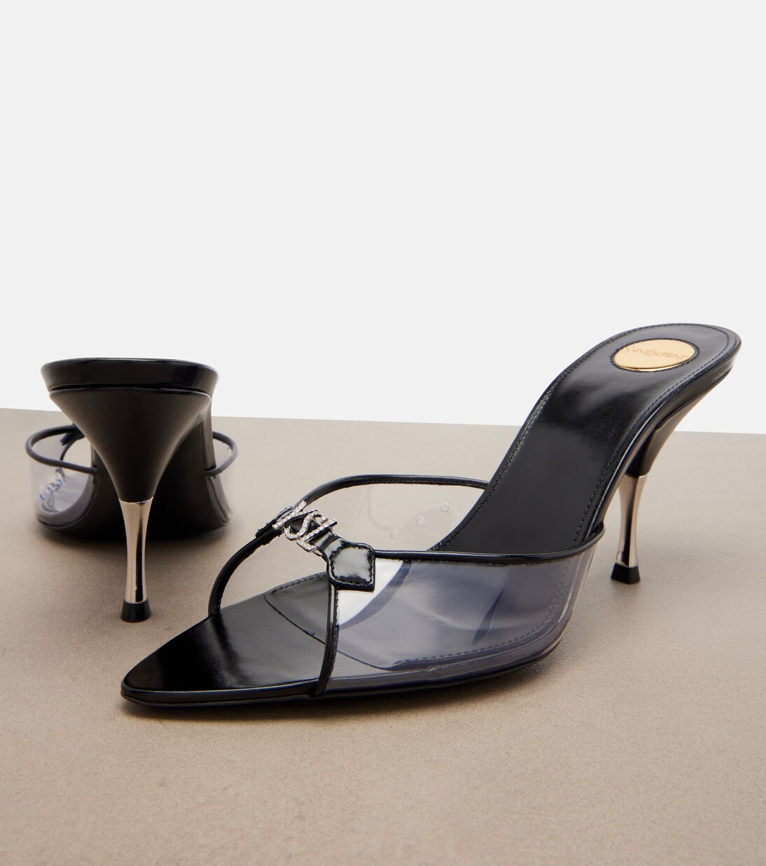 Jerry crystal-embellished mules  | Saint Laurent